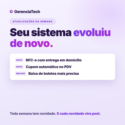 Exemplo de post de atualização semanal